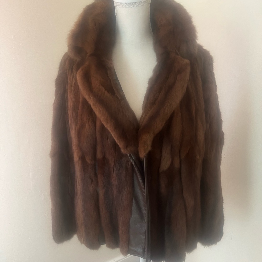 Vintage Evan Furs for Macy’s Mink & Leather Jacket SZ L